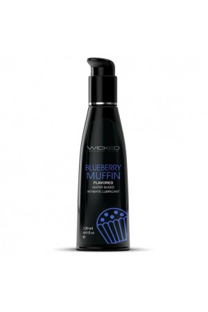 Aqua Blueberry Muffin Flavored Water Based  Intimate Lubricant - 4 Fl. Oz.