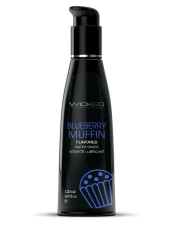 Aqua Blueberry Muffin Flavored Water Based Intimate Lubricant - 4 Fl. Oz.