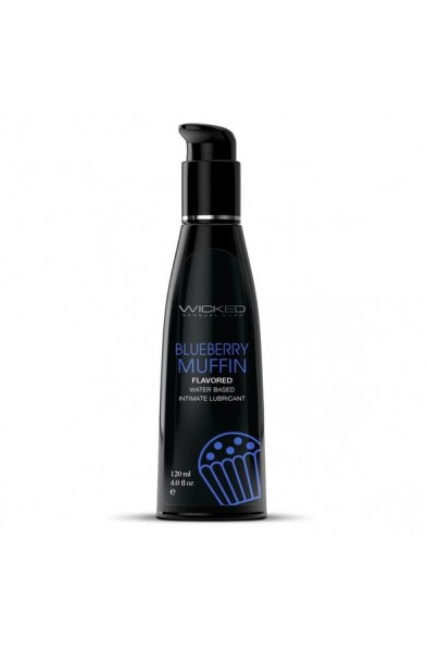 Aqua Blueberry Muffin Flavored Water Based  Intimate Lubricant - 4 Fl. Oz.