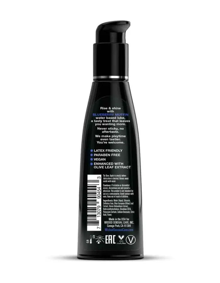 Aqua Blueberry Muffin Flavored Water Based Intimate Lubricant - 4 Fl. Oz.