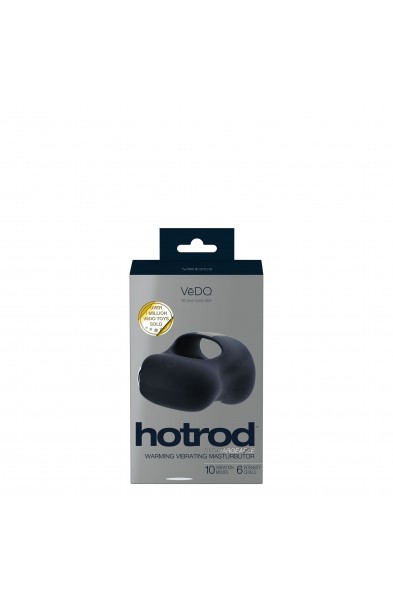 Hotrod Warming Vibrating Masturbator - Black