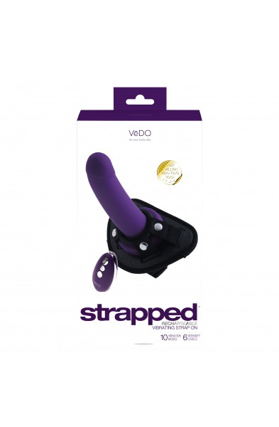 Strapped Rechargeable Strap on - Purple