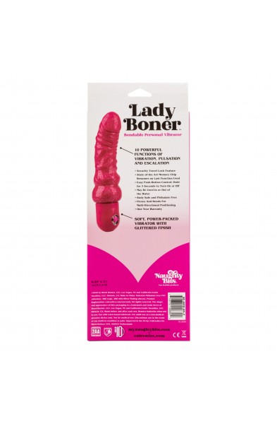 Naughty Bits Lady Boner Bendable Personal  Vibrator