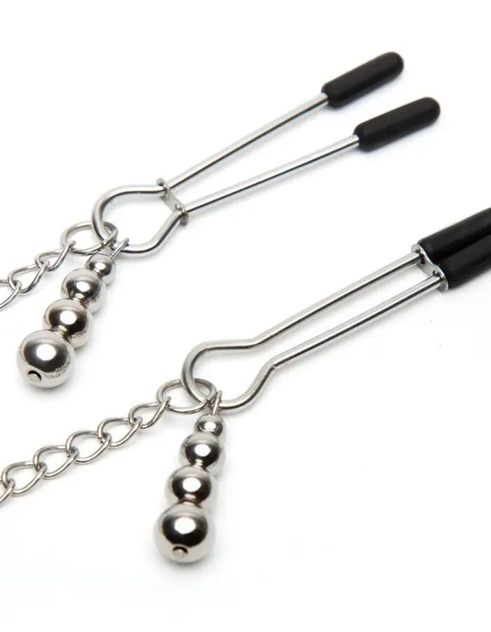 Fifty Shades of Grey Play Nice Satin Collar  and Nipple Clamps