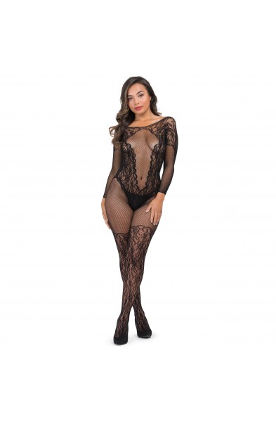 Fifty Shades of Grey Captivate Lace Spanking Bodystocking - One Size - Black