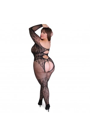 Fifty Shades of Grey Captivate Lace Spanking Bodystocking - Curve Size - Black