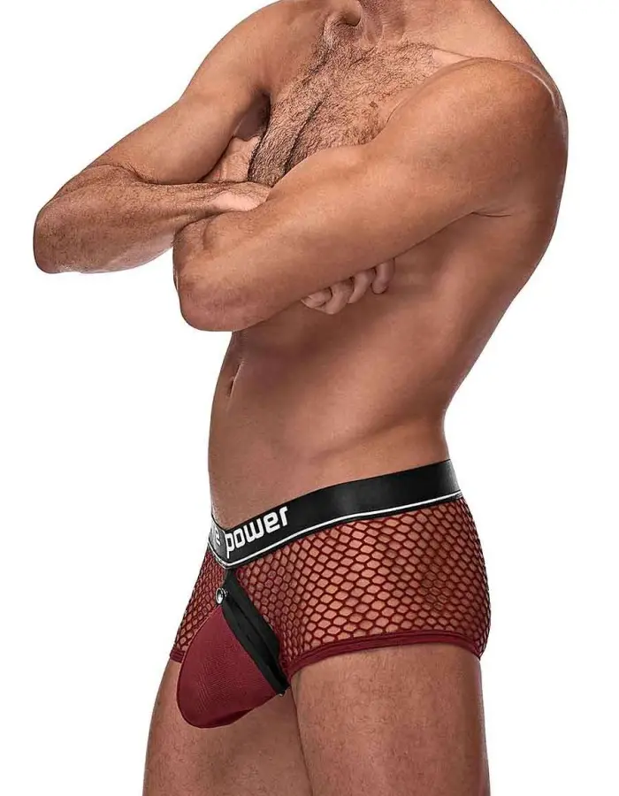 Cock Pit Net Mini Cock Ring Short - Medium -  Burgundy