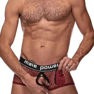 Cock Pit Net Mini Cock Ring Short - Medium -  Burgundy