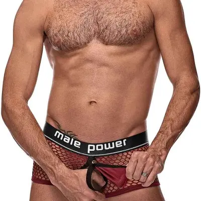 Cock Pit Net Mini Cock Ring Short - Medium -  Burgundy