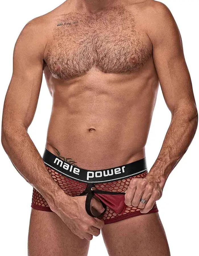 Cock Pit Net Mini Cock Ring Short - Medium -  Burgundy