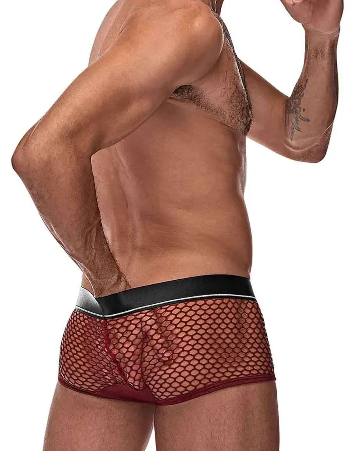 Cock Pit Net Mini Cock Ring Short - Medium -  Burgundy