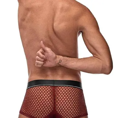 Cock Pit Net Mini Cock Ring Short - Medium -  Burgundy