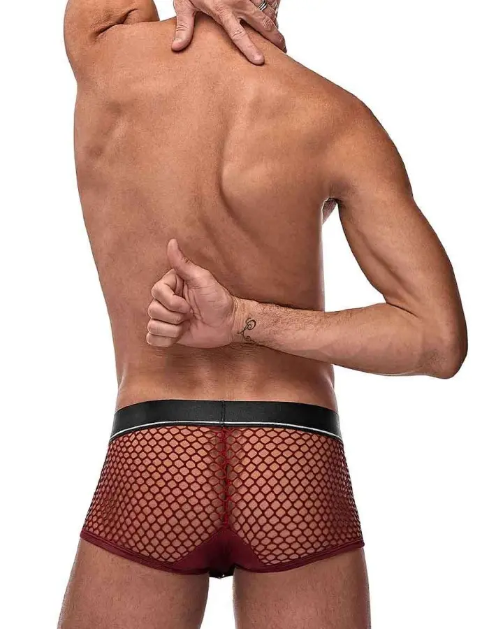 Cock Pit Net Mini Cock Ring Short - Medium -  Burgundy