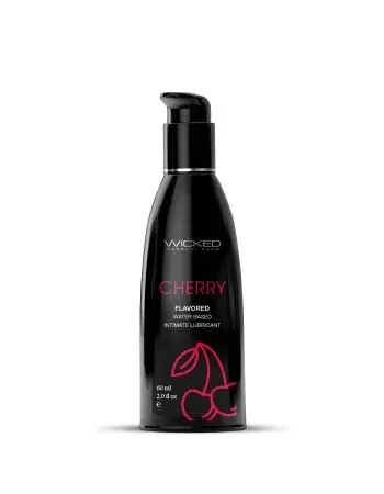Aqua Cherry Flavored Water Based Intimate Lubricant - 2 Fl. Oz.