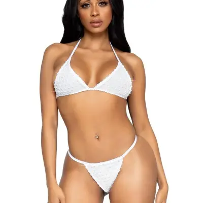 2 Pc Tempest Bikini Set - White- One Size