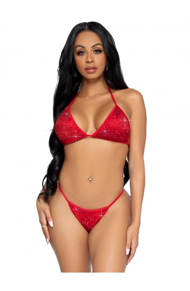 2 Pc Phoenix Bikini Set - Red- Large