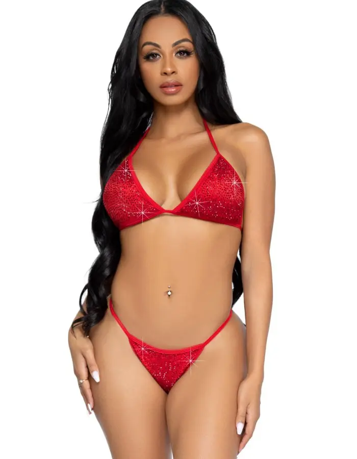 2 Pc Phoenix Bikini Set - Red- Medium