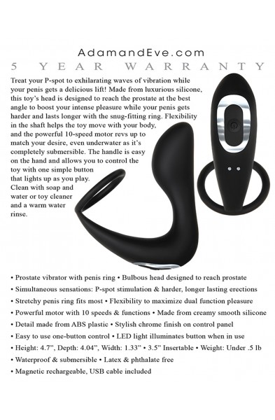 Adam's Rechargeable Prostate Pleaser and C- Ring