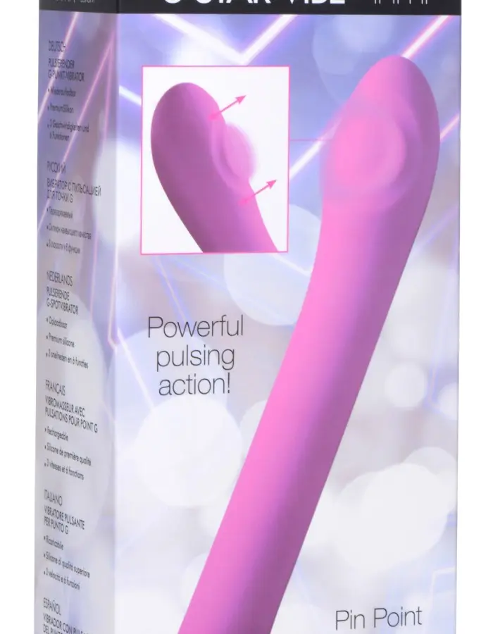 5 Star 9x Pulsing G-Spot Silicone Vibrator - Pink