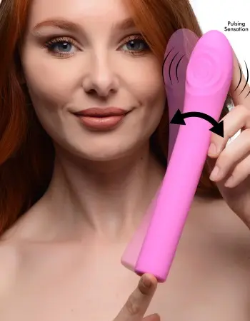 5 Star 9x Pulsing G-Spot Silicone Vibrator - Pink