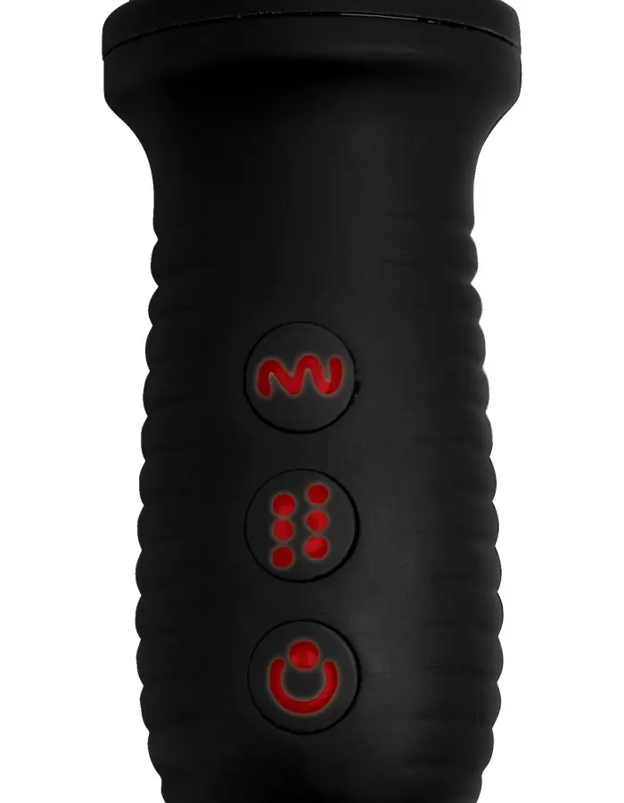 8x Auto Pounder Vibrating and Thrusting Dildo With Handle - Black