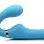 10x Mighty Rider Vibrating Strapless Strap-on - Blue