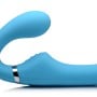 10x Mighty Rider Vibrating Strapless Strap-on - Blue