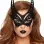 Glitter Die Cut Devil Masquerade Mask - Black
