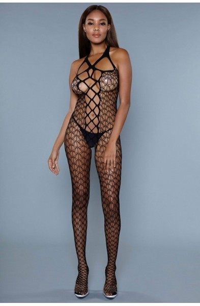 Night Reflection Bodystocking - Black - One Size