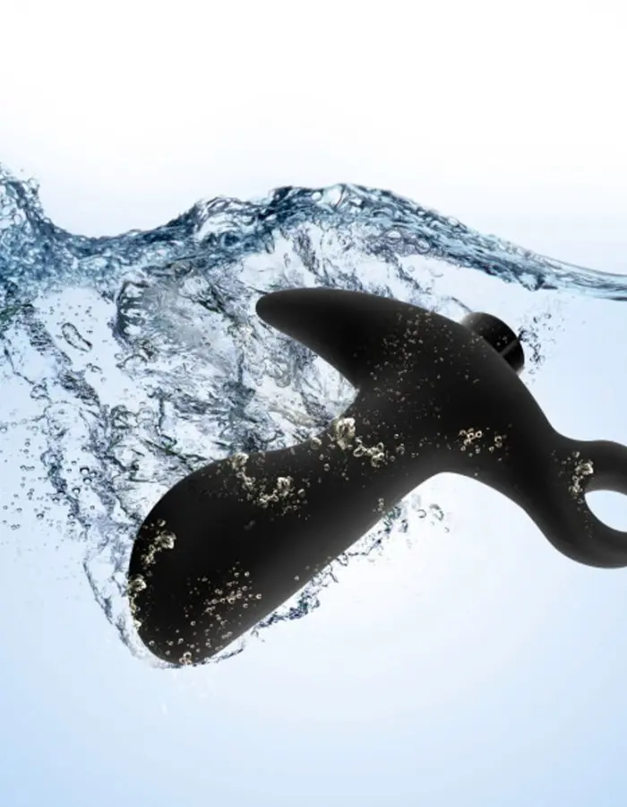 Anal Adventures- Platinum - Silicone Vibrating Prostate Massager 01 - Black