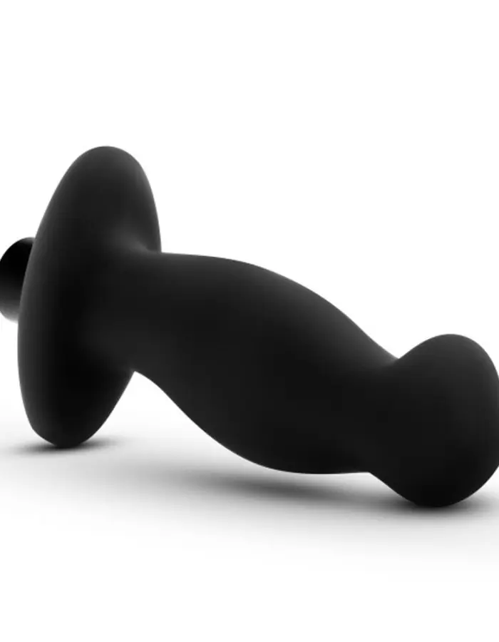 Anal Adventures- Platinum- Silicone Vibrating Prostate Massager 02-Black