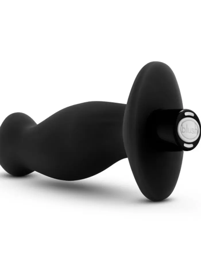 Anal Adventures- Platinum- Silicone Vibrating Prostate Massager 02-Black
