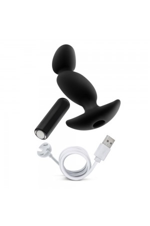 Anal Adventures- Platinum - Silicone Vibrating  Prostate Massager 04-Black