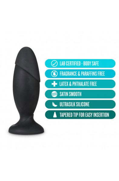 Anal Adventures - Platinum - Silicone Rocket Plug - Black