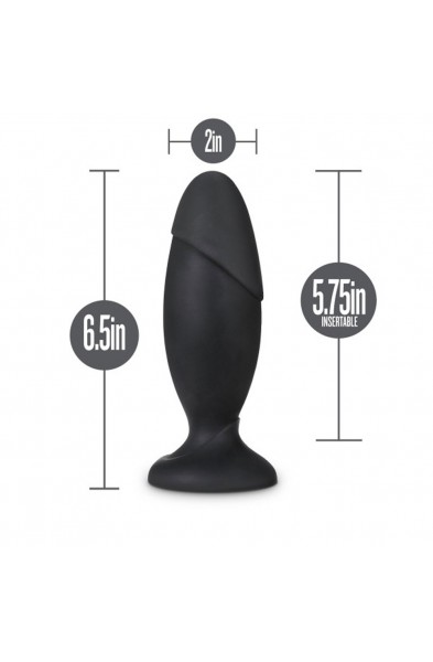 Anal Adventures - Platinum - Silicone Rocket Plug - Black