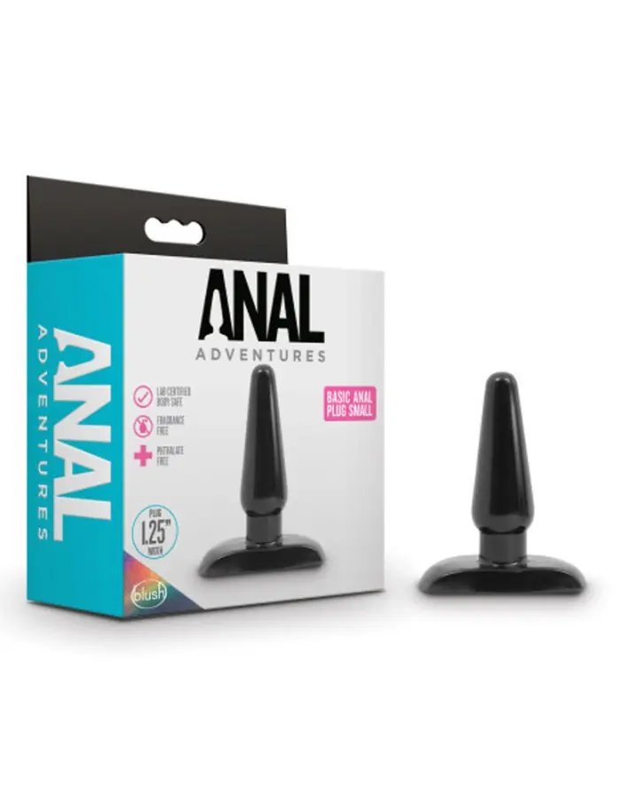Anal Adventures - Basic Anal Plug - Small - Black