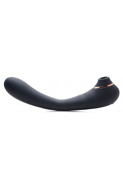 Shegasm Pose 7x Bendable Suction Silicone Vibrator - Black