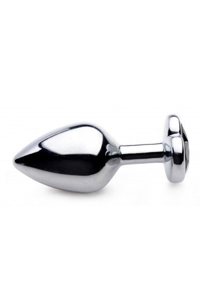 Black Heart Gem Anal Plug - Medium