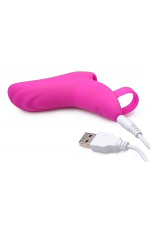 7x Finger Bang Her Pro Silicone Vibrator - Pink