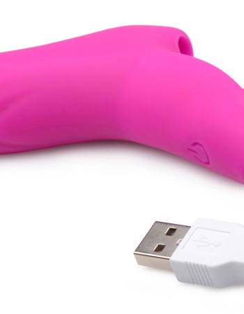7x Finger Bang Her Pro Silicone Vibrator - Pink