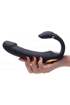 10x Pleasure Pose Come Hither Silicone Vibe With Poseable Clit Stim