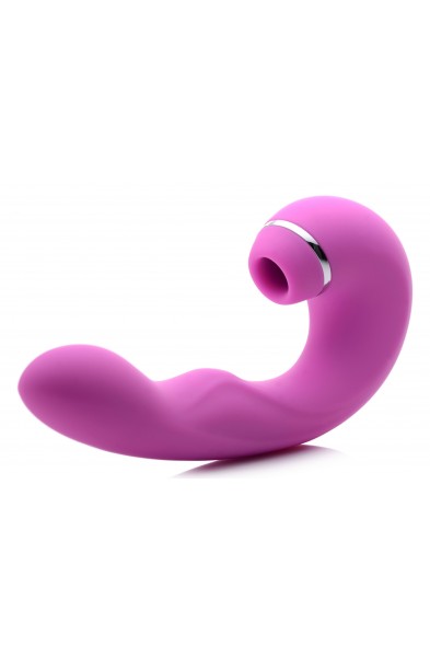 Shegasm 5 Star 10x Tapping G-Spot Vibe With Suction - Pink