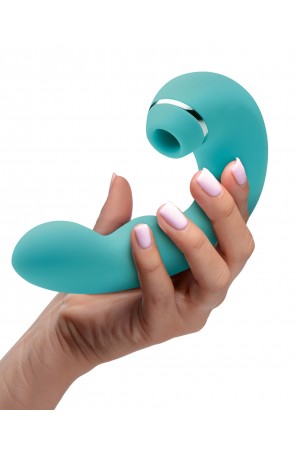 Shegasm 5 Star 10x Tapping G-Spot Vibe With Suction - Teal