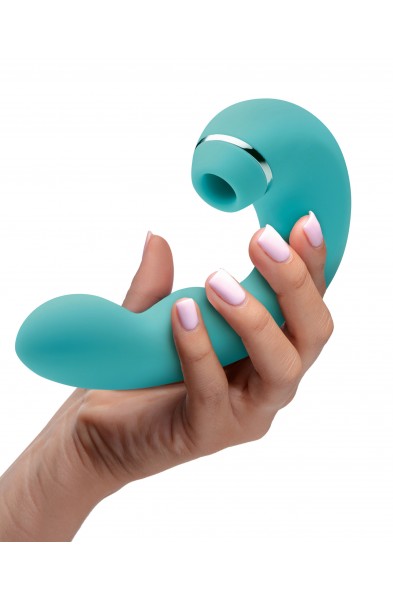 Shegasm 5 Star 10x Tapping G-Spot Vibe With Suction - Teal