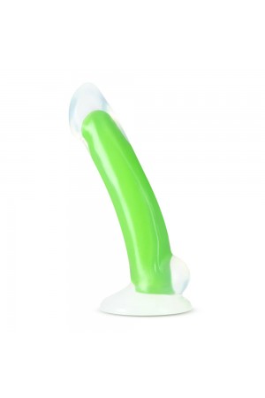 Neo Elite - Glow in the Dark - Omnia - 7 Inch  Silicone Dual Density Dildo - Neon Green