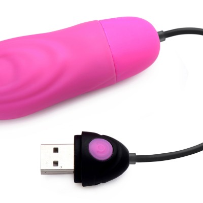 7x Pulsing Rechargeable Silicone Vibrator - Pink