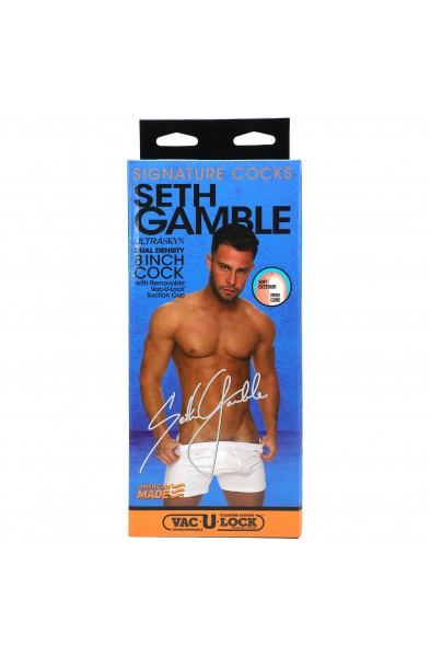 Signature Cocks - Seth Gamble 8 Inch Ultraskyn  Cock With Removable Vac-U-Lock Suction Cup