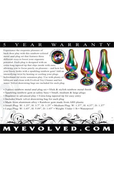 Rainbow Metal Plug Set