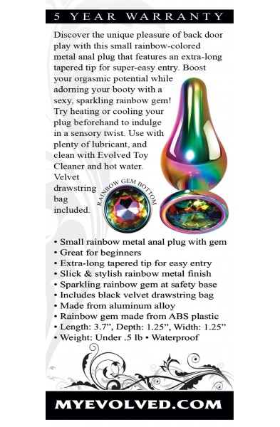 Rainbow Metal Plug - Small