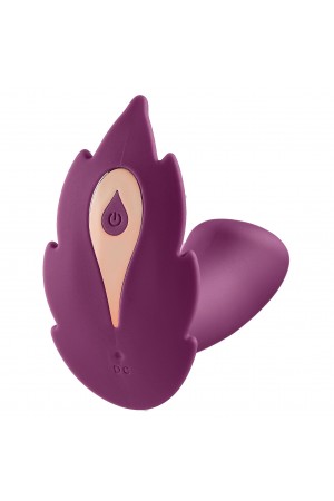 Partner Panty Leaf Vibrator With Remote Control -  Plum